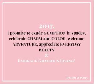 2017 Resolutions Pender & Peony