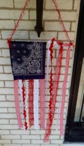 American Ribbon Flag Craft Closeup