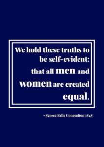 Resolution from the "Declaration of Sentiments" written during the Seneca Falls Convention in 1848. Click on through to penderandpeony.com