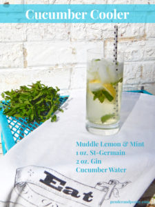 Cucumber Cooler with mint and St-Germain. Learn how to make it at penderandpeony.com
