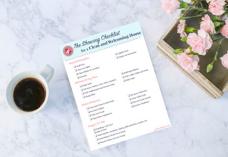 The Showing Checklist for a Clean and Welcoming Home. Get the Printable on penderandpeony.com