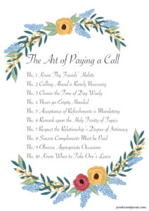 The Art of Paying a Call Print. Master these rules at penderandpeony.com