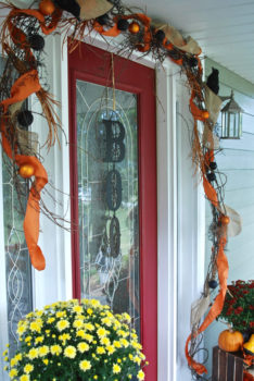 Transition your porch from fall decor to halloween in just 3 easy steps.