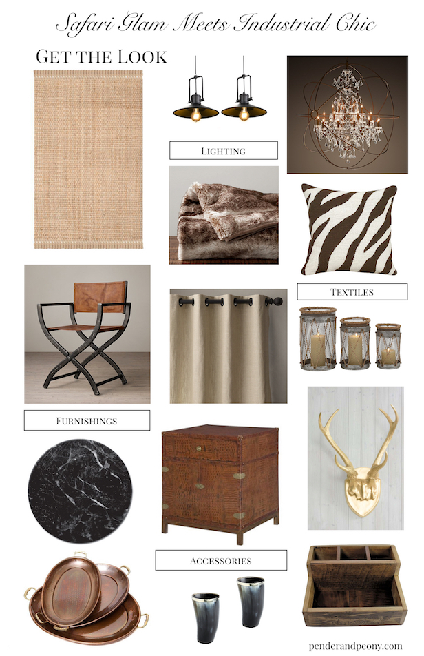 Home Tour: Safari Glam Meets Industrial Chic Decor - Pender & Peony - A  Southern Blog