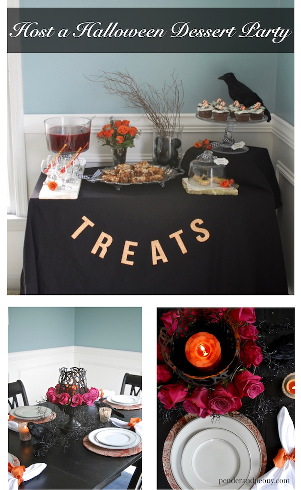 Let the Halloween frivolity begin, but keep it simple with a Halloween dessert party. Be inspired by this tablescape, halloween decor, and fun dessert recipes.