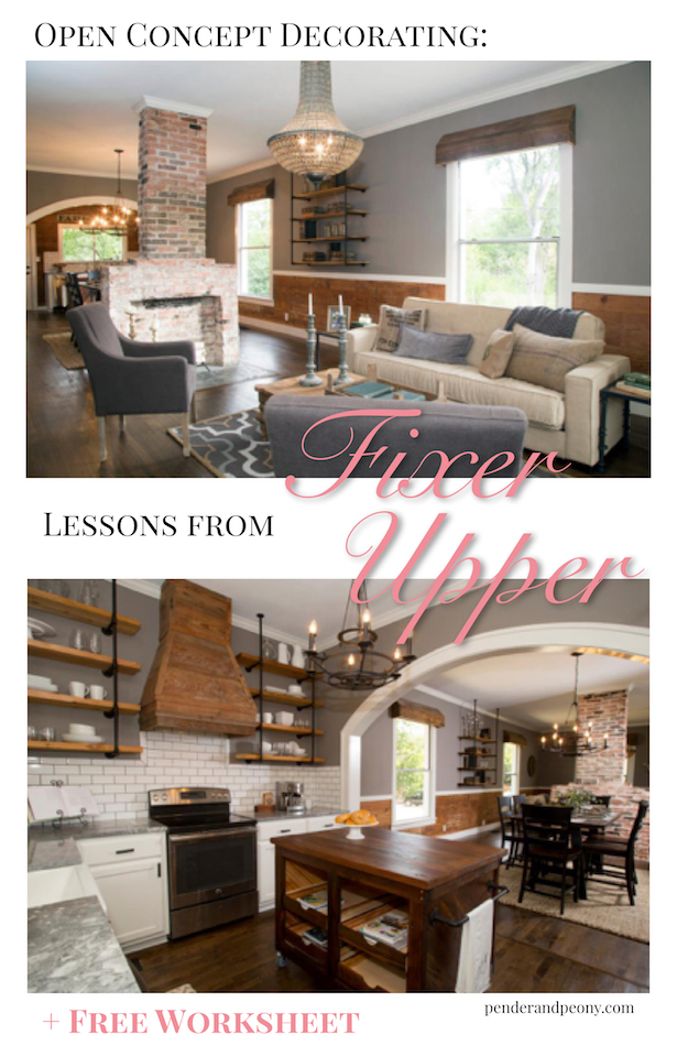 Open Concept Decorating Lessons from Fixer Upper Pender