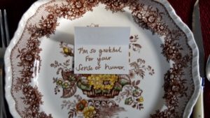 use place cards to deliver a gratitude message on your Thanksgiving table.