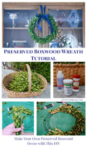 Preserved boxwood wreath tutorial - make your own boxwood decorations with this DIY