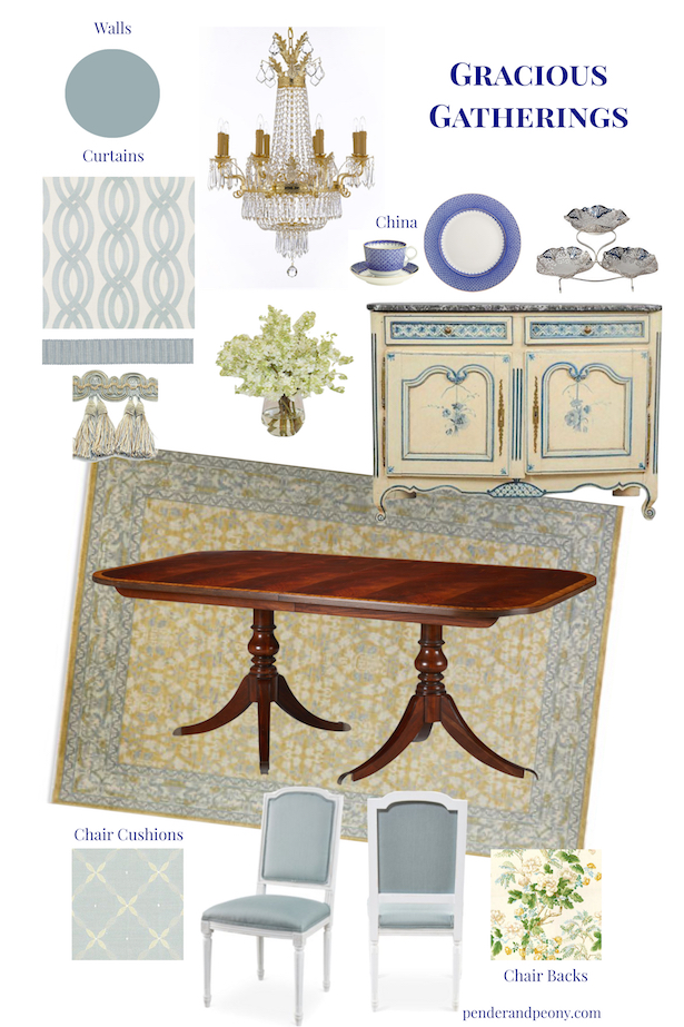 Traditional Aqua Dining Room Reveal Before After Pender Peony A Southern Blog