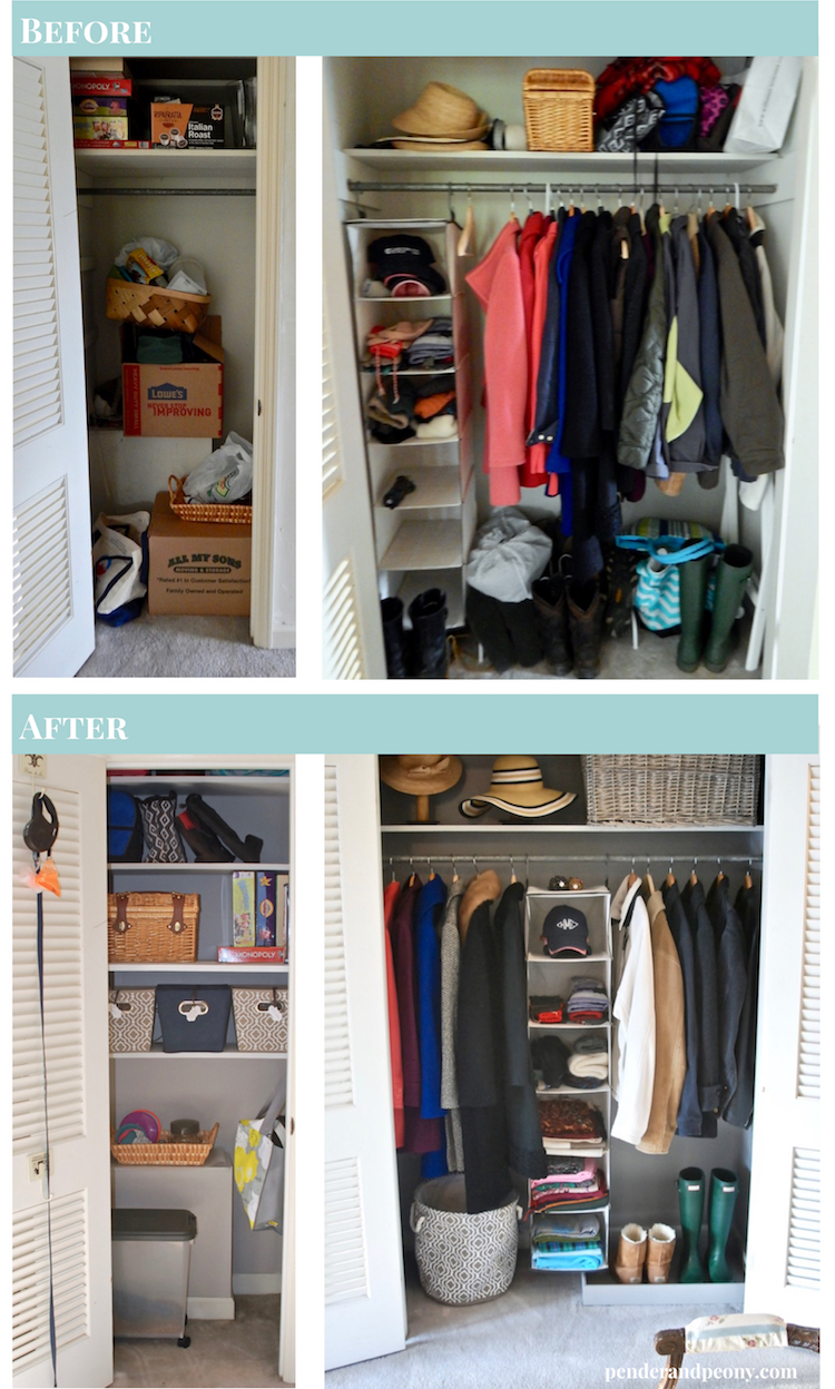 Entryway Closet Makeover + DIY Shoe Storage 