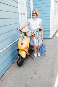 This breezy tie waist skirt in pretty pastels is classic summer style!