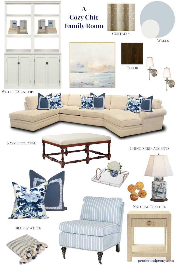 A Cozy Chic Family Room - Pender & Peony - A Southern Blog