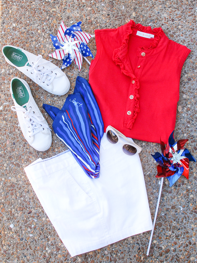 3 Preppy July 4th Outfits - Celebrate the USA this July 4th with some all American sportswear in classic red, white, and blue!