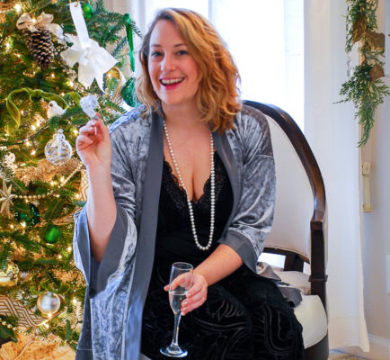 Staying in this New Year's Eve? Dress in luxurious loungewear with velvet fabrics for a glamorous NYE at home.