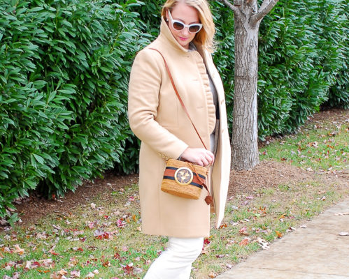 Soft white + gray + camel + leopard print = my favorite winter neutrals!