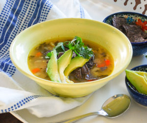 Winter isn't over yet! Be prepared for those unexpected snow flurries and freezing temps with this yummy crockpot tortilla soup made with chicken and white beans.
