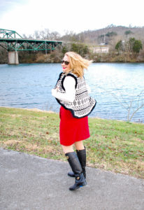 Two looks with this fair isle sweater vest in classic black and white for chic everyday wear that will keep you toasty on these cold January days!