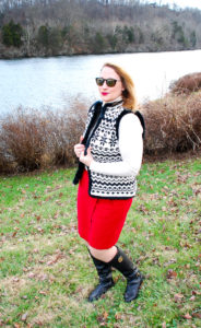 Two looks with this fair isle sweater vest in classic black and white for chic everyday wear that will keep you toasty on these cold January days!
