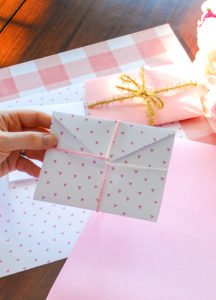 You tickle me pink free printable flamingo Valentine card and DIY envelope tutorial with coloring card option.