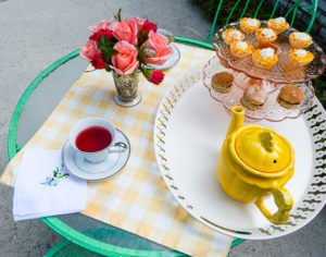 Brew a pot of tea and invite your kindred spirit to spend a lovely afternoon nibbling on delicious treats with a spring tea for two! #teafortwo #teaparty