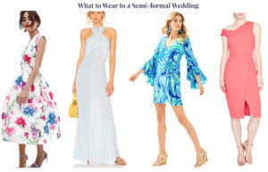 Wedding guest attire demystified! 4 wedding guest looks for a semi-formal wedding.
