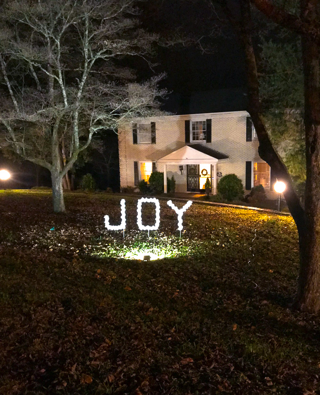 DIY Outdoor Christmas Decoration Joy PVC Sign  Pender & Peony  A