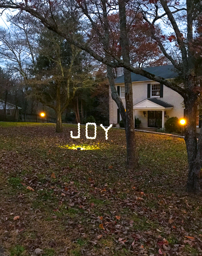 DIY Outdoor Christmas Decoration Joy PVC Sign  Pender & Peony  A