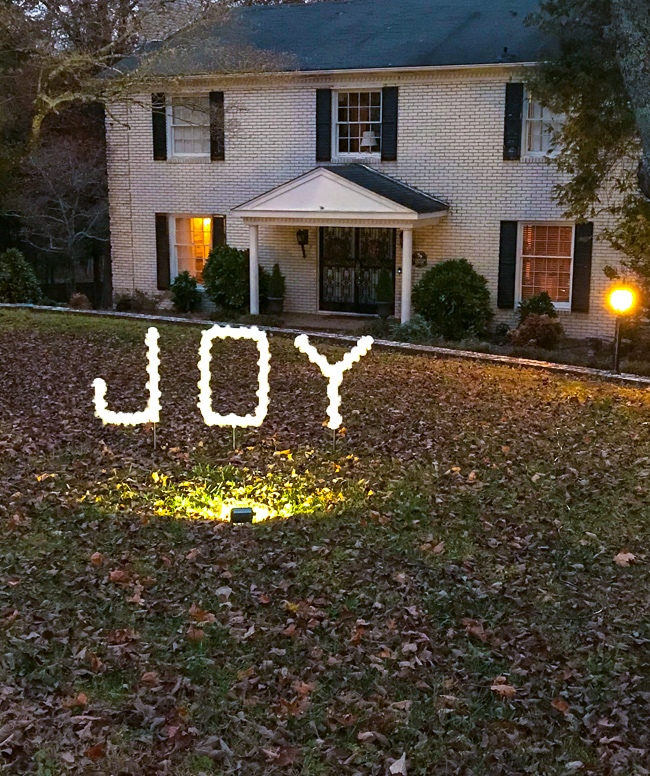 Diy Outdoor Christmas Decoration: Joy Pvc Sign - Pender & Peony - A  Southern Blog