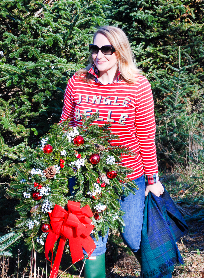 All the Christmas feels with a Carolina tree farm and the right Christmas jumper: Jingle Belle!
