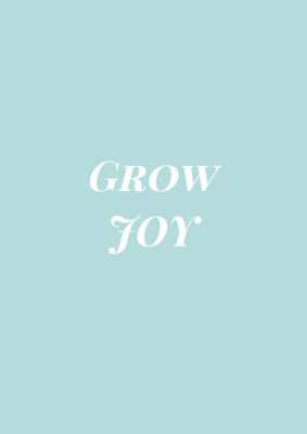 Gracious Disposition Challenge Grow Joy Quote on blue background