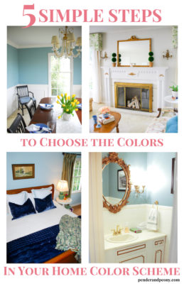 Whole home color scheme in blues and grays - how to choose the colors in your home color scheme