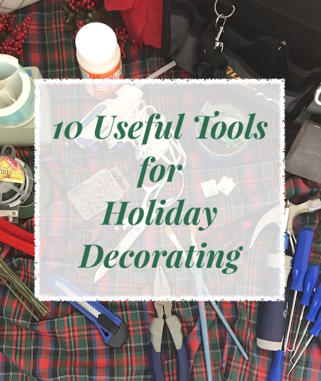 Layout of the 10 most useful tools for holiday decorating