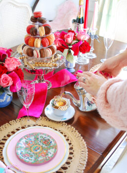 Katherine pours tea
