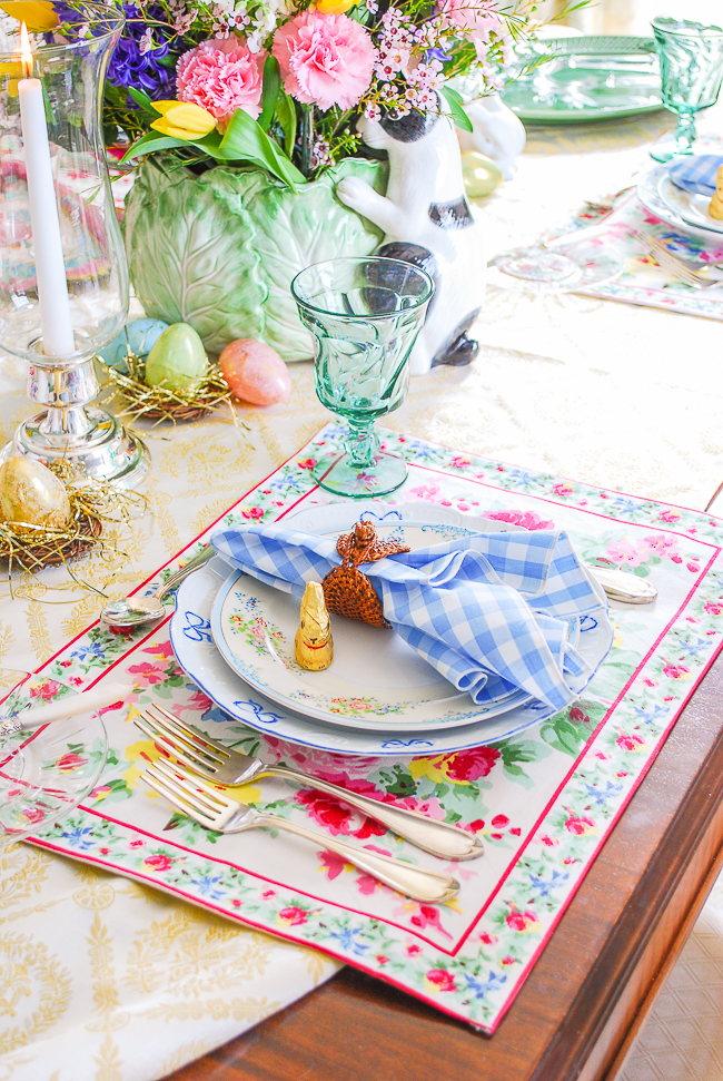 April Cornell Artist Garden Antique Tablecloth | April Cornell