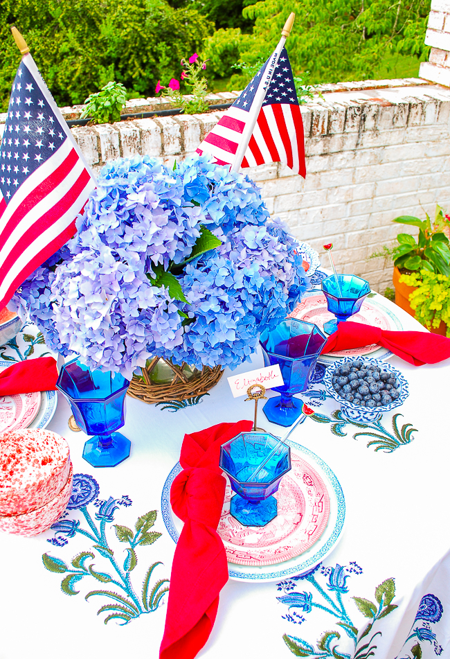 Patriotic Table Decor for July 4th - Pender & Peony - A Southern Blog