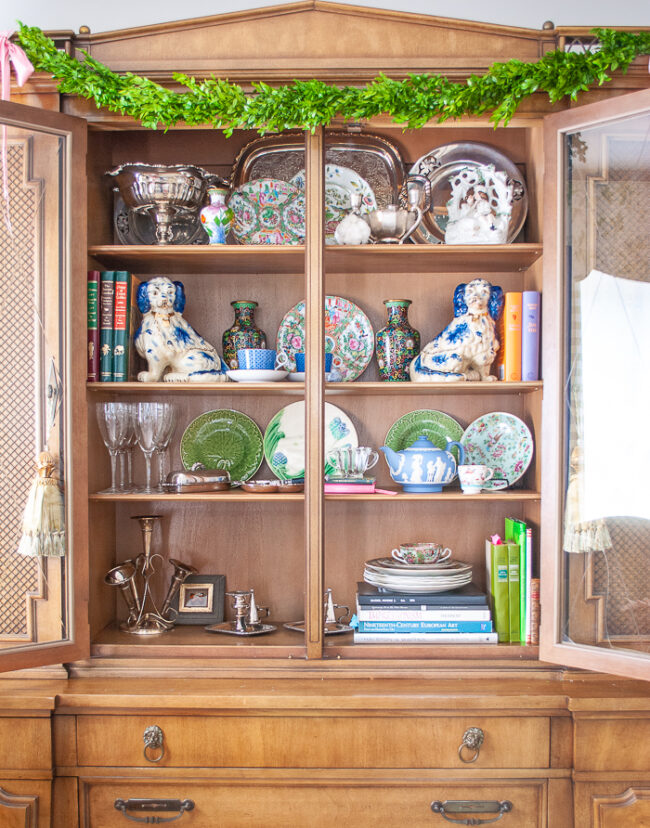 Update Your China Cabinet with Wallpaper - Easy Tutorial - Pender ...