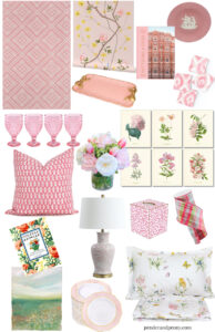 collage of perfectly pink finds on Amazon & Etsy