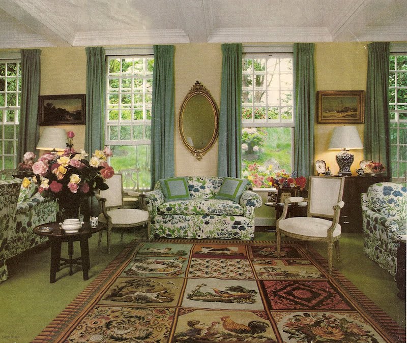 Living room designed by Sister Parish, traditional designer