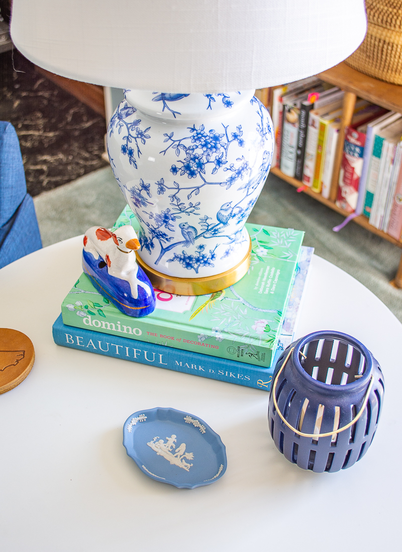Blue and white Chinoiserie lamp with birds from Birch Lane