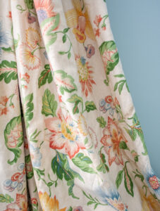 Raymond Waites Mikka floral curtain detail