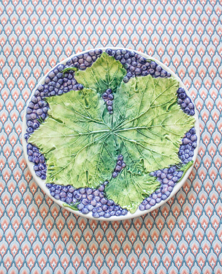 Italian grape leaf plate