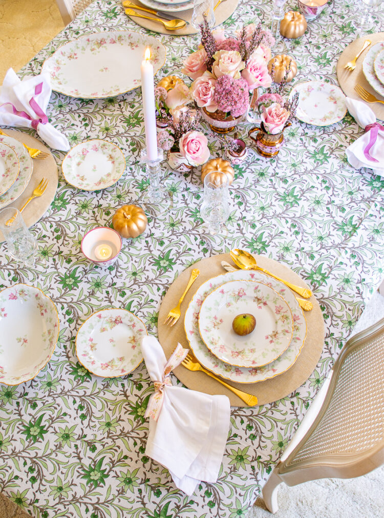 Pink & Green Fall Table - Pender & Peony - A Southern Blog