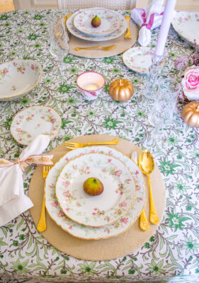 Pink & Green Fall Table - Pender & Peony - A Southern Blog