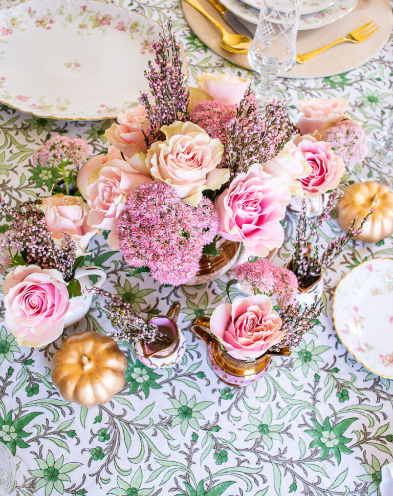 Pink & Green Fall Table Pender & Peony A Southern Blog