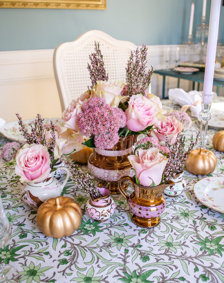 Pink & Green Fall Table - Pender & Peony - A Southern Blog