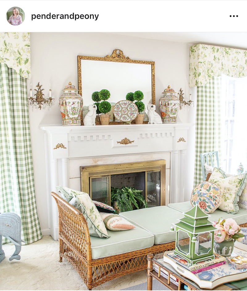 @penderandpeony is always blending Chinoiserie with her Grandmillennial style