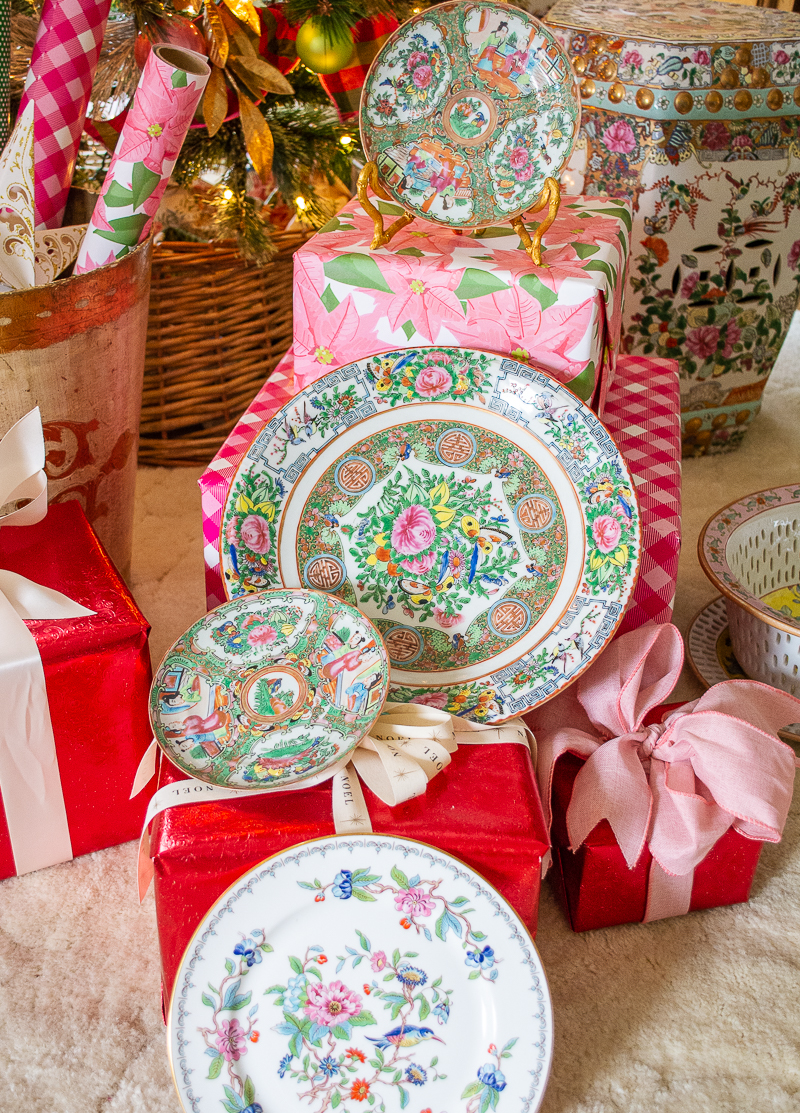 Famille Rose plates including Rose Canton and Medallion