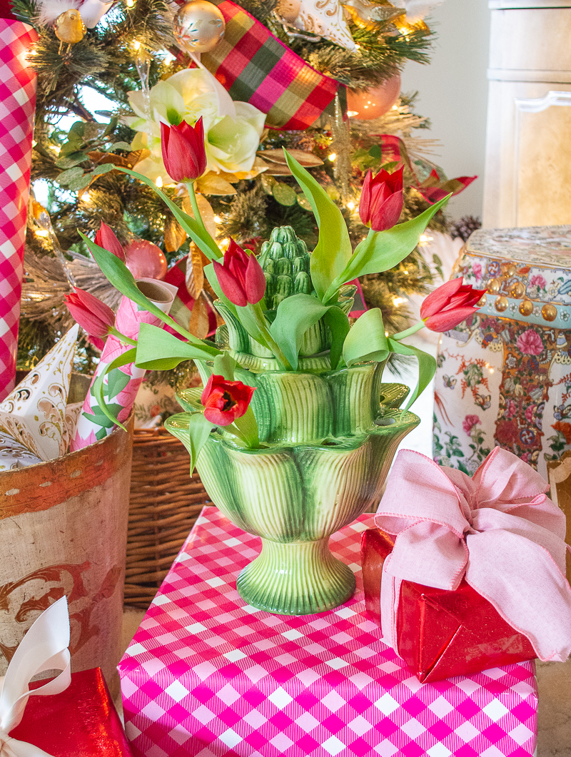 green artichoke tulipiere