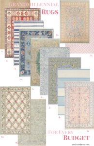 Find the right grandmillennial rug with traditional vibes and fresh colors in this area rug round-up for every budget!