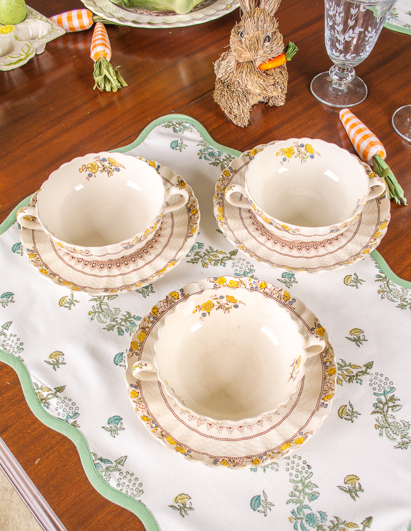 3 Copeland Spode Buttercup Bullion Soups